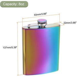 Unique 8oz 230ml Stainless Steel Hip Flask for Camping Outdoor Activity - 8oz/230ml Rainbow 8oz/230ml Unique 8oz 230ml Stainless Steel Hip Flask for Camping Outdoor Activity - 8oz/230ml Rainbow 8oz/230ml
