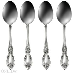 Oneida Louisiana Fine Flatware Dinner Spoons, Set Of 4 Stainless Service for 4 Oneida Louisiana Fine Flatware Dinner Spoons, Set Of 4 Stainless Service for 4