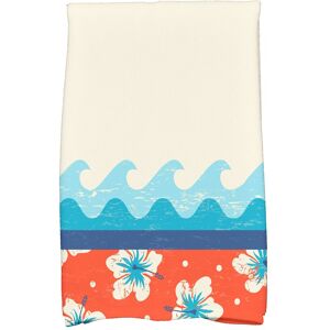 E by Design 18 x 30-inch Surf Sand & Sea Floral Print Kitchen Towel Orange Single E by Design 18 x 30-inch Surf Sand & Sea Floral Print Kitchen Towel Orange Single