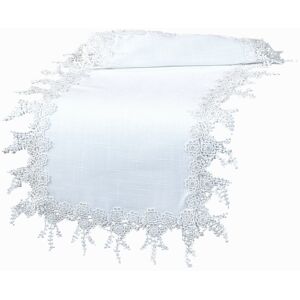 Manor Luxe Floral Garden Lace Trim Table Runner, 16 by 36-Inch, White White 36.0 In. X 16.0 In. X 0.05 In. Manor Luxe Floral Garden Lace Trim Table Runner, 16 by 36-Inch, White White 36.0 In. X 16.0 In. X 0.05 In.