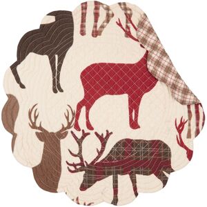 C&F Home Nash Rustic Cotton Quilted Placemat Set of 6 Red Set of 6 C&F Home Nash Rustic Cotton Quilted Placemat Set of 6 Red Set of 6