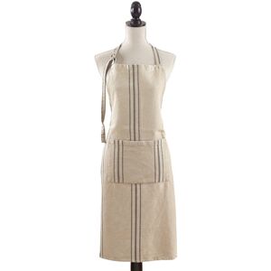 Saro Lifestyle Classic Striped Linen Apron Brown 35.0 In. X 28.0 In. X 0.5 In. Saro Lifestyle Classic Striped Linen Apron Brown 35.0 In. X 28.0 In. X 0.5 In.