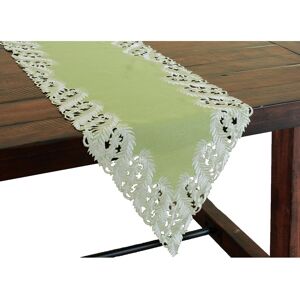 Xia Home Fashions Laurel Embroidered Cutwork Table Runner, 15 by 72-Inch, Green Green 15 by 54-inch Xia Home Fashions Laurel Embroidered Cutwork Table Runner, 15 by 72-Inch, Green Green 15 by 54-inch