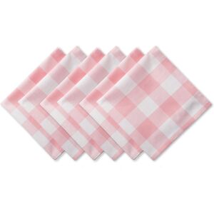 DII Design Imports Black Buffalo Check Napkin Set (Set of 6) Pink & White Set of 6 DII Design Imports Black Buffalo Check Napkin Set (Set of 6) Pink & White Set of 6