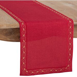 Saro Lifestyle Holiday Table Runner With Embroidered Border Design Red 15 Saro Lifestyle Holiday Table Runner With Embroidered Border Design Red 15
