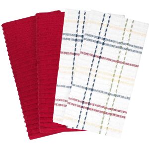 RITZ Royale 4-Pack Solid and Coordinate Kitchen Towel Set Paprika Red Set of 4 RITZ Royale 4-Pack Solid and Coordinate Kitchen Towel Set Paprika Red Set of 4