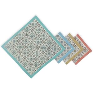 LILY REVERIE Napkins by Sustainable Threads 100% Cotton Hand block printed Fairtrade 16x16 inch (Set of 4) Multi Set of 4 LILY REVERIE Napkins by Sustainable Threads 100% Cotton Hand block printed Fairtrade 16x16 inch (Set of 4) Multi Set of 4
