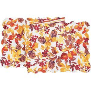 C&F Home Cordelia Quilted Fall Leaves Watercolor Table Runner Orange 51.0 In. L X 14.0 In. W X 0.25 In. H C&F Home Cordelia Quilted Fall Leaves Watercolor Table Runner Orange 51.0 In. L X 14.0 In. W X 0.25 In. H