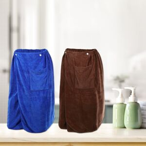 Unique 2 Pcs Men's Bath Wrap Towel, Body Wrap for Shower Spa, Adjustable Robes Blue Brown - Blue Brown 27.56 Unique 2 Pcs Men's Bath Wrap Towel, Body Wrap for Shower Spa, Adjustable Robes Blue Brown - Blue Brown 27.56