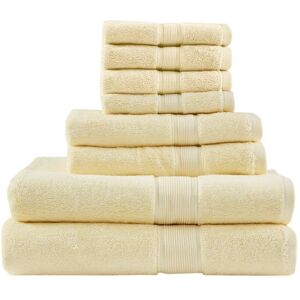 Madison Park Signature 800GSM Ultra-Soft 100% Cotton Absorbent Towel Set Yellow 8-Piece Madison Park Signature 800GSM Ultra-Soft 100% Cotton Absorbent Towel Set Yellow 8-Piece