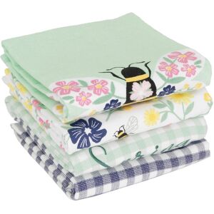 John Ritz RITZ 100% Cotton Kitchen Towels, Spring Bee– Absorbent Dish Towels for Drying & Cleaning – Soft & Durable (Set of 4) Multi Set of 4 John Ritz RITZ 100% Cotton Kitchen Towels, Spring Bee– Absorbent Dish Towels for Drying & Cleaning – Soft & Durable (Set of 4) Multi Set of 4