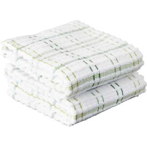 RITZ Royale Check Cotton Kitchen Towels (Set of 2) Cactus Set of 2 RITZ Royale Check Cotton Kitchen Towels (Set of 2) Cactus Set of 2