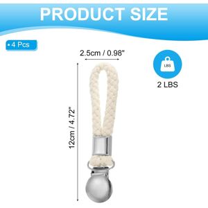 Unique Metal Kitchen Towels Clip, Tea Towel Holder Hand Towel Hook with Hanging Braided Cotton Loop - 1 set Beige 1 set Unique Metal Kitchen Towels Clip, Tea Towel Holder Hand Towel Hook with Hanging Braided Cotton Loop - 1 set Beige 1 set