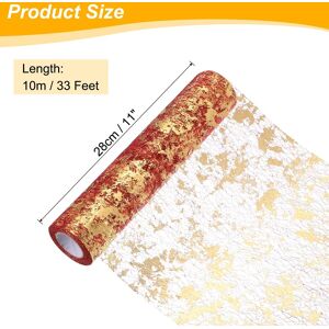 Unique Table Runner, Sequin Gold Foil Thin Mesh Metallic Table Runner Wine Red Gold 33 Feet Unique Table Runner, Sequin Gold Foil Thin Mesh Metallic Table Runner Wine Red Gold 33 Feet