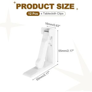 Unique Plastic Tablecloth Clips Windproof Table Cloth Cover Clamps Spring Loaded Holder Clips for Wedding Camping White 12 Pack Unique Plastic Tablecloth Clips Windproof Table Cloth Cover Clamps Spring Loaded Holder Clips for Wedding Camping White 12 Pack