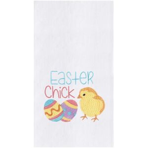 C&F Home Easter chick Flour Sack Embroidered Cotton Kitchen Towel White 27.0 In. L X 18.0 In. W X 0.15 In. H C&F Home Easter chick Flour Sack Embroidered Cotton Kitchen Towel White 27.0 In. L X 18.0 In. W X 0.15 In. H