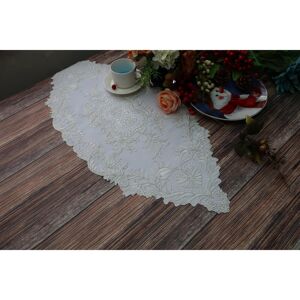 Violet Linen Glory Embroidered Lace Pattern Polyester Table Runner Off-White 14 Violet Linen Glory Embroidered Lace Pattern Polyester Table Runner Off-White 14