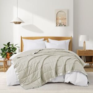 Peace Nest Hotel Quality Luxury Lightweight Jacquard Soft Bed Blanket with Satin Trim, Cozy and Warm Sand Shell King Peace Nest Hotel Quality Luxury Lightweight Jacquard Soft Bed Blanket with Satin Trim, Cozy and Warm Sand Shell King