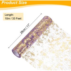 Unique Table Runner, Sequin Gold Foil Thin Mesh Metallic Table Runner Purple Gold 33 Feet Unique Table Runner, Sequin Gold Foil Thin Mesh Metallic Table Runner Purple Gold 33 Feet