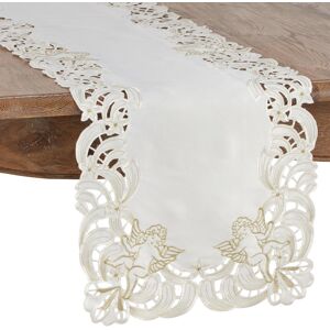 Saro Lifestyle Embroidered Angel Cherub Design Christmas Table Runner Ivory 15 Saro Lifestyle Embroidered Angel Cherub Design Christmas Table Runner Ivory 15