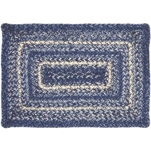 VHC Brands Great Falls Blue Jute Rect Placemat 12x18 Blue Single VHC Brands Great Falls Blue Jute Rect Placemat 12x18 Blue Single