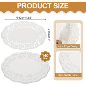 Unique Paper Doilies, Oval Lace Doilies Disposable Paper Placemats for Christmas Decoration - Silver 12.6 Unique Paper Doilies, Oval Lace Doilies Disposable Paper Placemats for Christmas Decoration - Silver 12.6