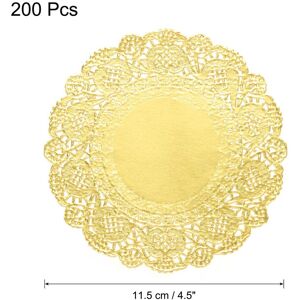 Unique Gold Lace Paper Doilies, Round Tableware Disposable Foil Lace Gold-200 Pcs 4.5 Inch Unique Gold Lace Paper Doilies, Round Tableware Disposable Foil Lace Gold-200 Pcs 4.5 Inch