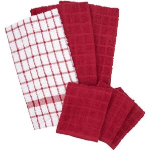 RITZ Cotton Kitchen Towels and Dish Cloths (Set of 3 Towels/ 3 Cloths) Paprika Set of 6 RITZ Cotton Kitchen Towels and Dish Cloths (Set of 3 Towels/ 3 Cloths) Paprika Set of 6