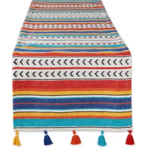 DII Picante Stripe Tassel Table Runner 13x72 Picante Strope Table Runner, 13x72 DII Picante Stripe Tassel Table Runner 13x72 Picante Strope Table Runner, 13x72