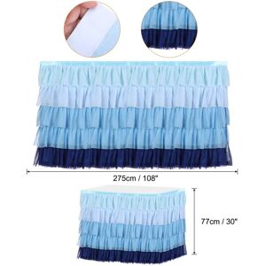 Unique Tutu Table Skirt, Ruffle Tablecloth for Rectangle or Round Table Covers for Birthday Weddings Cake Dessert Table Decoration Blue 9ft Unique Tutu Table Skirt, Ruffle Tablecloth for Rectangle or Round Table Covers for Birthday Weddings Cake Dessert Table Decoration Blue 9ft