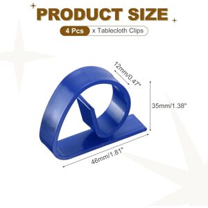 Unique Plastic Tablecloth Clips, Table Cloth Cover Clamps Curly Windproof Holder Clips for Camping Dining Tables Dark Blue 4 Pack Unique Plastic Tablecloth Clips, Table Cloth Cover Clamps Curly Windproof Holder Clips for Camping Dining Tables Dark Blue 4 Pack