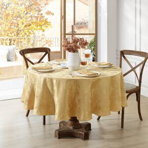 Elrene Elegant Woven Leaves Jacquard Damask Tablecloth Gold 70 Elrene Elegant Woven Leaves Jacquard Damask Tablecloth Gold 70