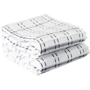 RITZ Royale Check Cotton Kitchen Towels (Set of 2) Graphite Set of 2 RITZ Royale Check Cotton Kitchen Towels (Set of 2) Graphite Set of 2