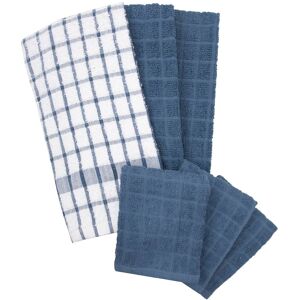 RITZ Cotton Kitchen Towels and Dish Cloths (Set of 3 Towels/ 3 Cloths) Federal Blue Set of 6 RITZ Cotton Kitchen Towels and Dish Cloths (Set of 3 Towels/ 3 Cloths) Federal Blue Set of 6