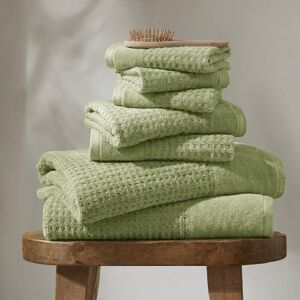 Madison Park Spa Waffle Cotton Waffle Jacquard Antimicrobial Bath Towel 6 Piece Set Sage Green 54.0 In. L X 28.0 In. W X 0.13 In. H Madison Park Spa Waffle Cotton Waffle Jacquard Antimicrobial Bath Towel 6 Piece Set Sage Green 54.0 In. L X 28.0 In. W X 0.13 In. H