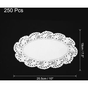 Unique White Lace Paper Doilies, Oval Tableware Disposable Paper White-250 Pcs 7.5 x 10 Inch Unique White Lace Paper Doilies, Oval Tableware Disposable Paper White-250 Pcs 7.5 x 10 Inch