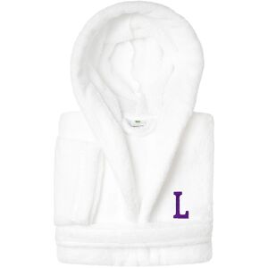 Authentic Hotel and Spa Sweet Kids 100% Polyester SUPER PLUSH Double Brushed Hooded Bathrobe with Purple Bookman Monogram L Medium Authentic Hotel and Spa Sweet Kids 100% Polyester SUPER PLUSH Double Brushed Hooded Bathrobe with Purple Bookman Monogram L Medium