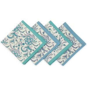 IVY WATERS Floral Print Napkins by Sustainable Threads - 100% Cotton, Hand block printed, Fairtrade - 18x18 inch (Set of 4) Multi Set of 4 IVY WATERS Floral Print Napkins by Sustainable Threads - 100% Cotton, Hand block printed, Fairtrade - 18x18 inch (Set of 4) Multi Set of 4