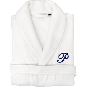 Authentic Hotel and Spa Unisex Navy Blue Monogrammed Turkish Cotton Waffle Weave Terry Bath Robe P L/XL Authentic Hotel and Spa Unisex Navy Blue Monogrammed Turkish Cotton Waffle Weave Terry Bath Robe P L/XL