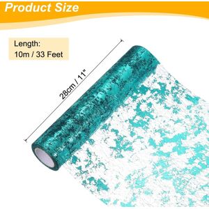 Unique Table Runner, Sequin Gold Foil Thin Mesh Metallic Table Runner Sapphire Green H 33 Feet Unique Table Runner, Sequin Gold Foil Thin Mesh Metallic Table Runner Sapphire Green H 33 Feet