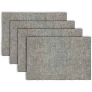 Dainty Home Amalfi Faux Leather Reversible Rectangular Placemat Set Grey/Charcoal Set of 4 Dainty Home Amalfi Faux Leather Reversible Rectangular Placemat Set Grey/Charcoal Set of 4