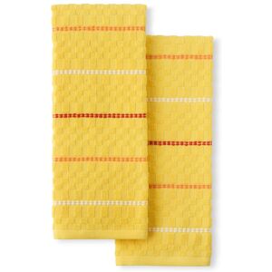 FIESTA Valencia Kitchen Towel 2-Pack Set, Sunflower Yellow, 16 Yellow 16 FIESTA Valencia Kitchen Towel 2-Pack Set, Sunflower Yellow, 16 Yellow 16