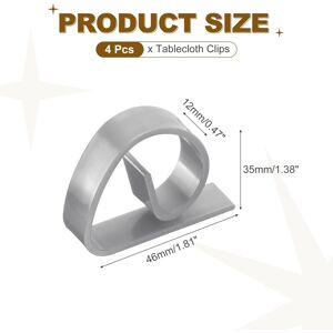 Unique Plastic Tablecloth Clips, Table Cloth Cover Clamps Curly Windproof Holder Clips for Camping Dining Tables Gray 4 Pack Unique Plastic Tablecloth Clips, Table Cloth Cover Clamps Curly Windproof Holder Clips for Camping Dining Tables Gray 4 Pack