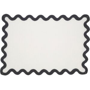Saro Lifestyle 100% Linen Eco Scallop Border Placemat (Set of 4) - 13 Slate 13 Saro Lifestyle 100% Linen Eco Scallop Border Placemat (Set of 4) - 13 Slate 13