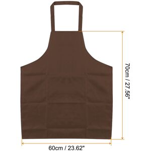 Unique Plain Bib Aprons Washable Aprons Kitchen Cooking Aprons - 70cmx60cm Brown 70cmx60cm Unique Plain Bib Aprons Washable Aprons Kitchen Cooking Aprons - 70cmx60cm Brown 70cmx60cm