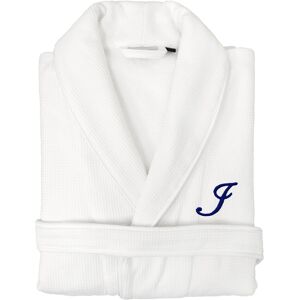 Authentic Hotel and Spa Unisex Navy Blue Monogrammed Turkish Cotton Waffle Weave Terry Bath Robe I L/XL Authentic Hotel and Spa Unisex Navy Blue Monogrammed Turkish Cotton Waffle Weave Terry Bath Robe I L/XL