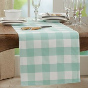 Saro Lifestyle Buffalo Plaid Cotton Blend Table Runner Green 16 Saro Lifestyle Buffalo Plaid Cotton Blend Table Runner Green 16