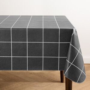 Elrene Windowpane Plaid Grid Printed Vinyl Indoor/Outdoor Tablecloth Black 60x102 Elrene Windowpane Plaid Grid Printed Vinyl Indoor/Outdoor Tablecloth Black 60x102