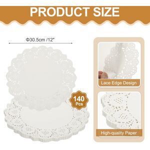 Unique Paper Doilies, Round Lace Doilies Disposable Paper Placemats for Wedding Tableware Decoration - Silver 12 inch Unique Paper Doilies, Round Lace Doilies Disposable Paper Placemats for Wedding Tableware Decoration - Silver 12 inch