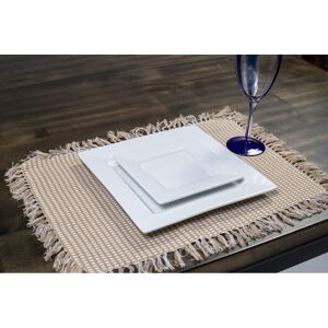 Homespun 100 Cotton Placemat 13x19 (Set of 4) Ecru Set of 4 Homespun 100 Cotton Placemat 13x19 (Set of 4) Ecru Set of 4